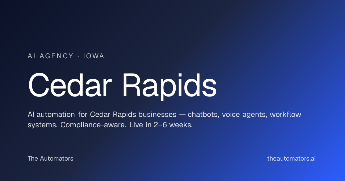 AI Agency Cedar Rapids, Iowa | The Automators