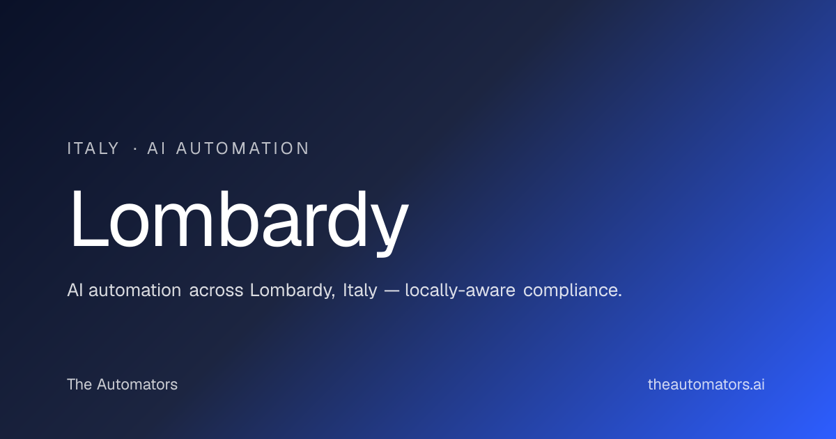 AI Automation Services in Lombardy, Italy | The Automators