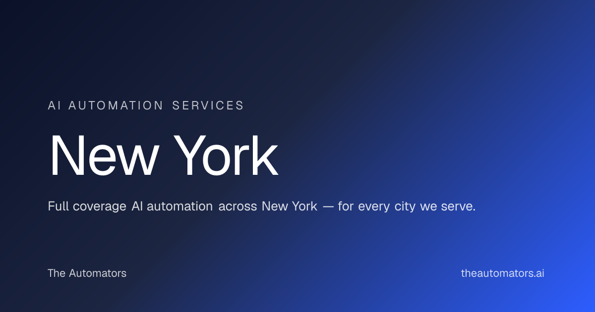 AI Automation Services in New York | The Automators